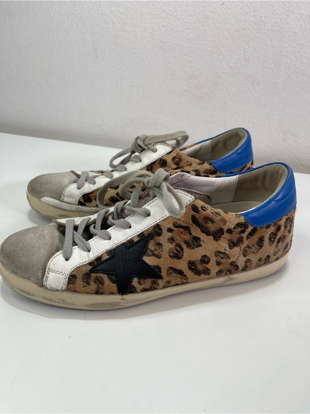 Golden Goose Superstar Calf Hair Leopard Leather Sneakers Skateboard Women 40 - Picture 1 of 9